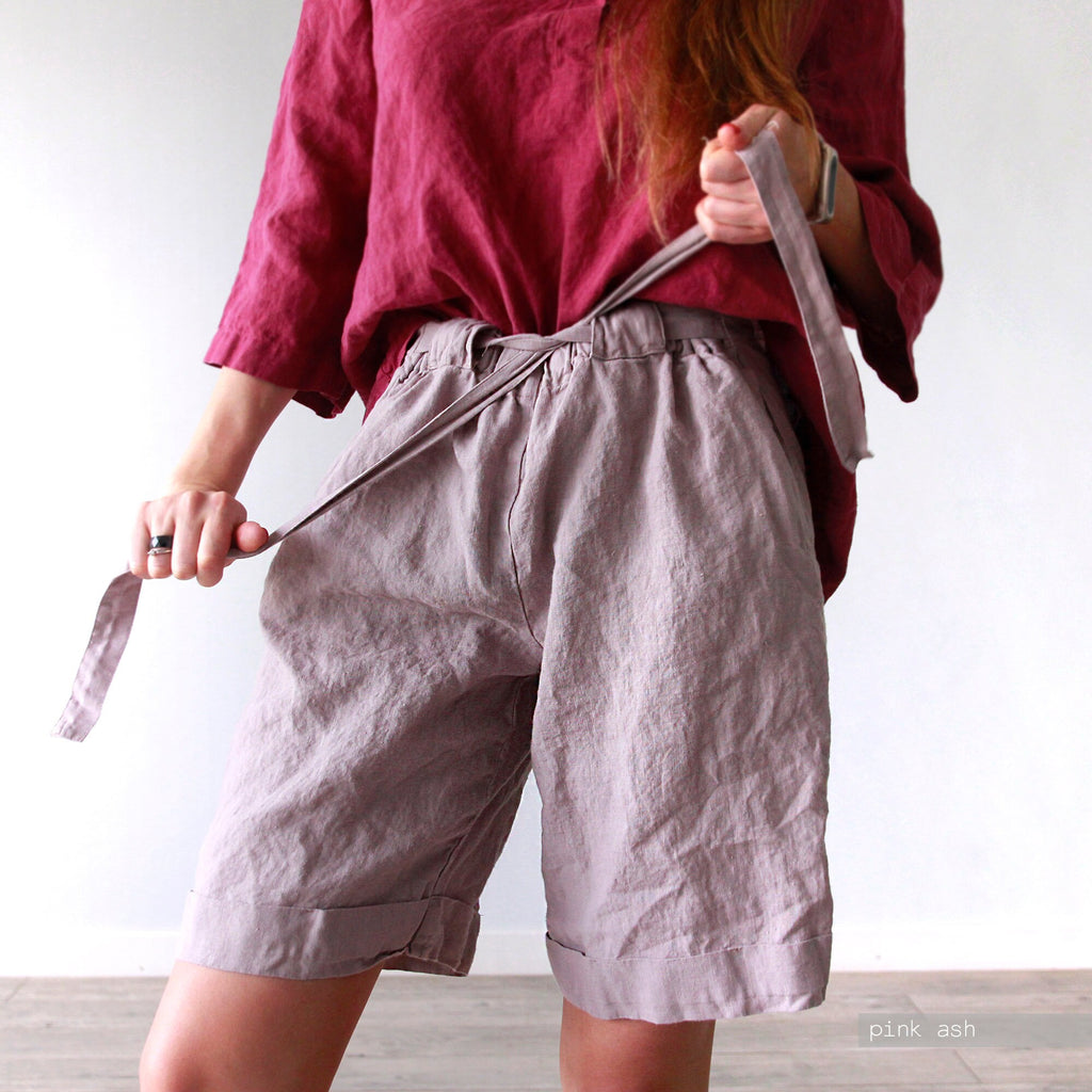 Handmade Linen Shorts Women: Organic Cotton, Relaxed Fit