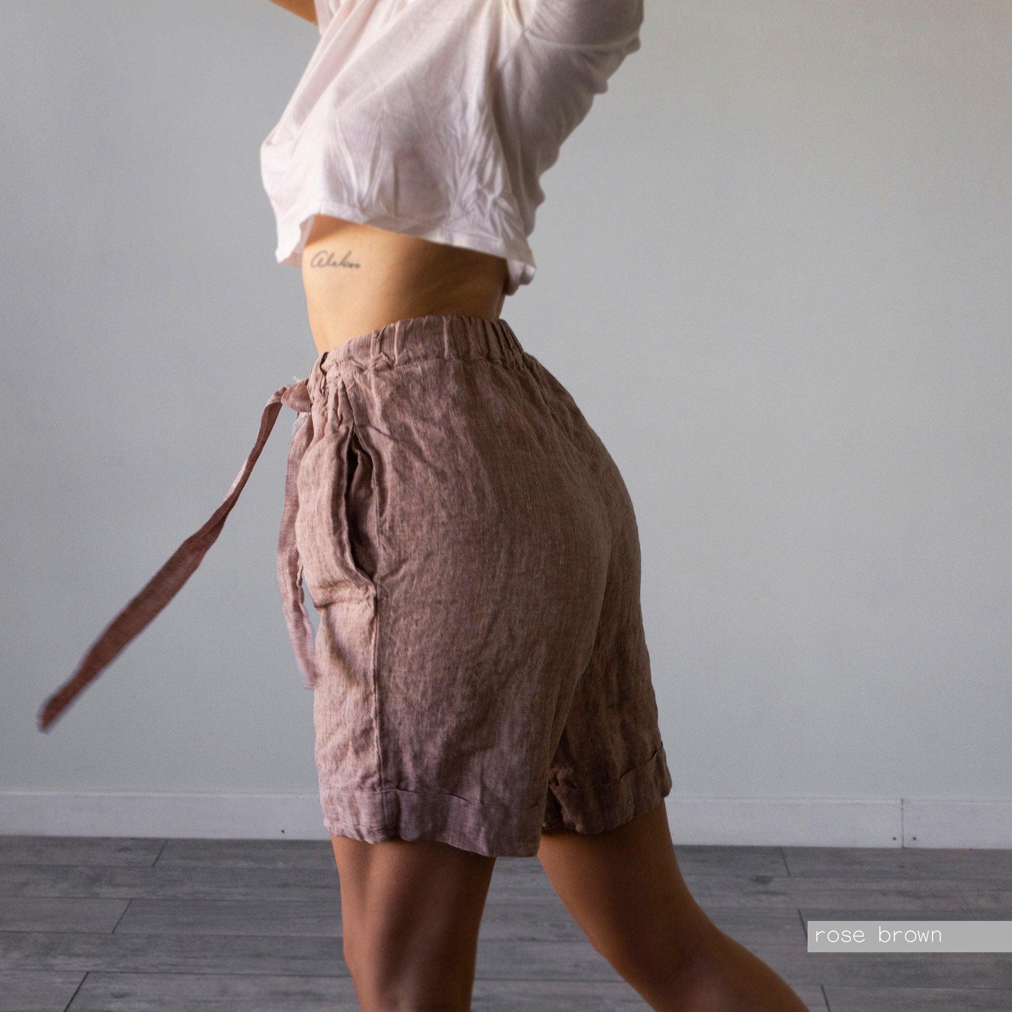 Handmade Linen Shorts Women: Organic Cotton, Relaxed Fit