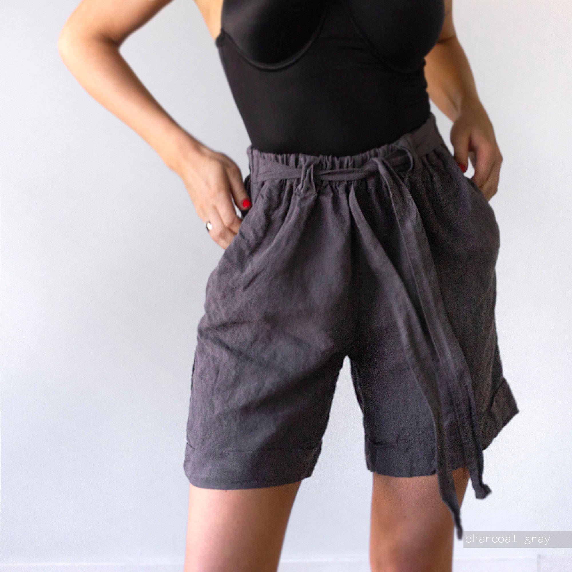 Handmade Linen Shorts Women: Organic Cotton, Relaxed Fit