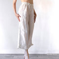 Linen Culottes: Ruffle Waist, Wide Leg Summer Pants