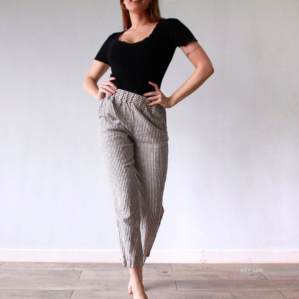 Handmade Linen Pants Women: Oversized Organic Trousers