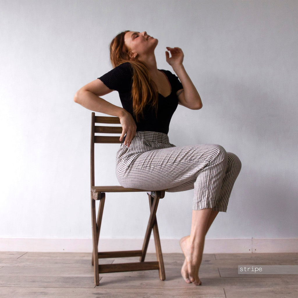 Handmade Linen Trousers: Straight Leg Organic Pants