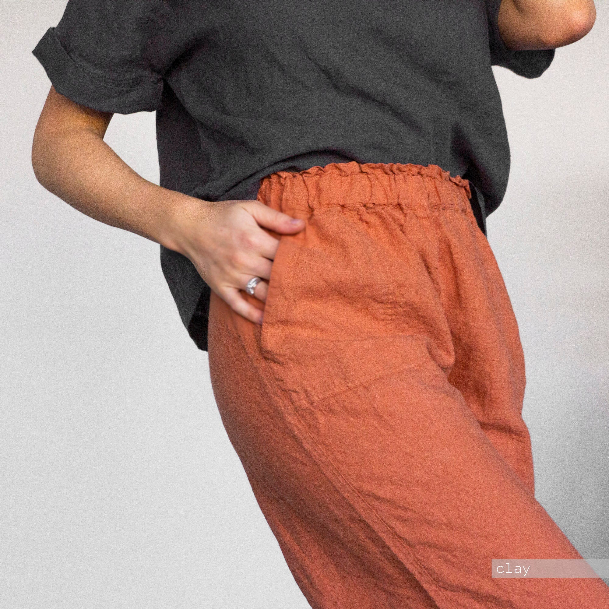 Linen Culottes: Women's Boho Harem Pants with Pockets
