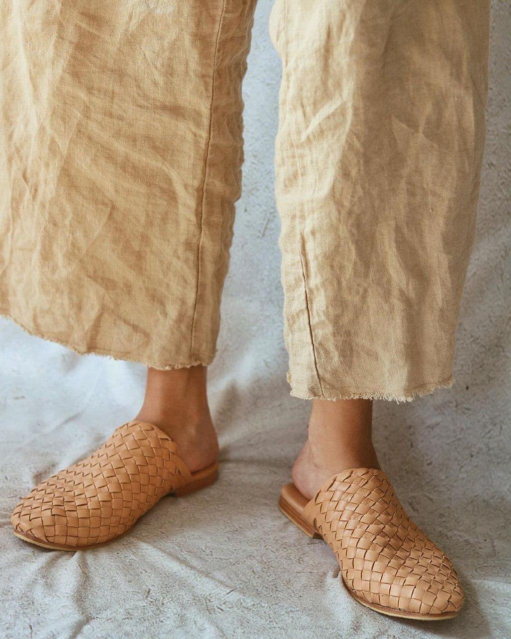 Wide Linen Culottes: Handmade Soft Relaxed Fit Pants