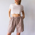 Handmade Linen Shorts Women: Organic Cotton, Relaxed Fit