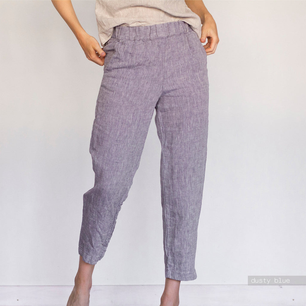 Handmade Linen Trousers: Straight Leg Organic Pants