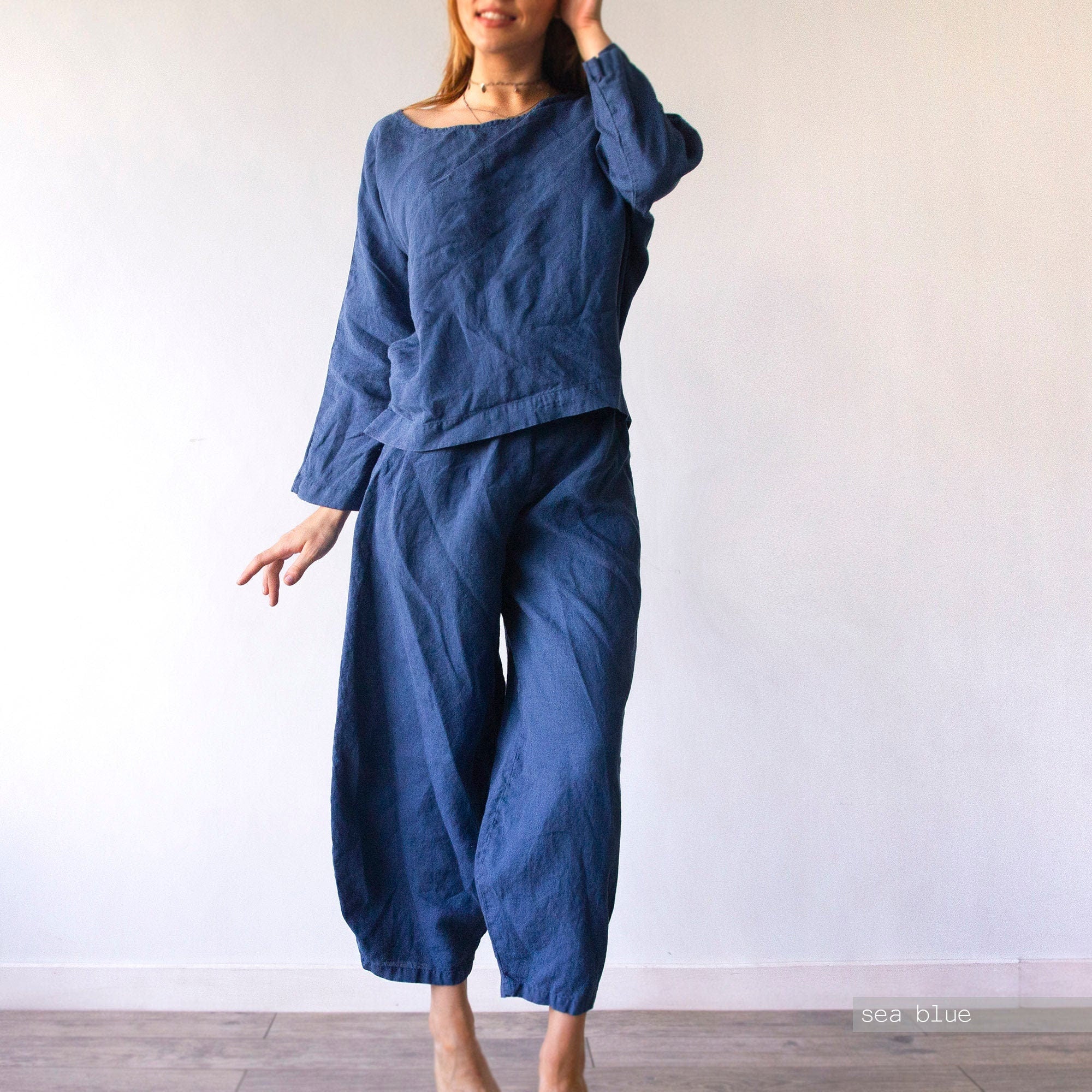 Plus Size Linen Pants: Women's Loose Fit, Handmade